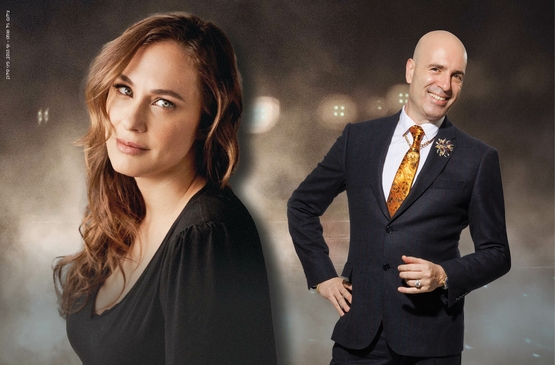 תמונת מופע: גיל שוחט מארח את קרן פלס